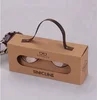 Custom Kraft paper Fashion sun glasses paper packaging box case with clear pvc display window gift box, cardboard box
