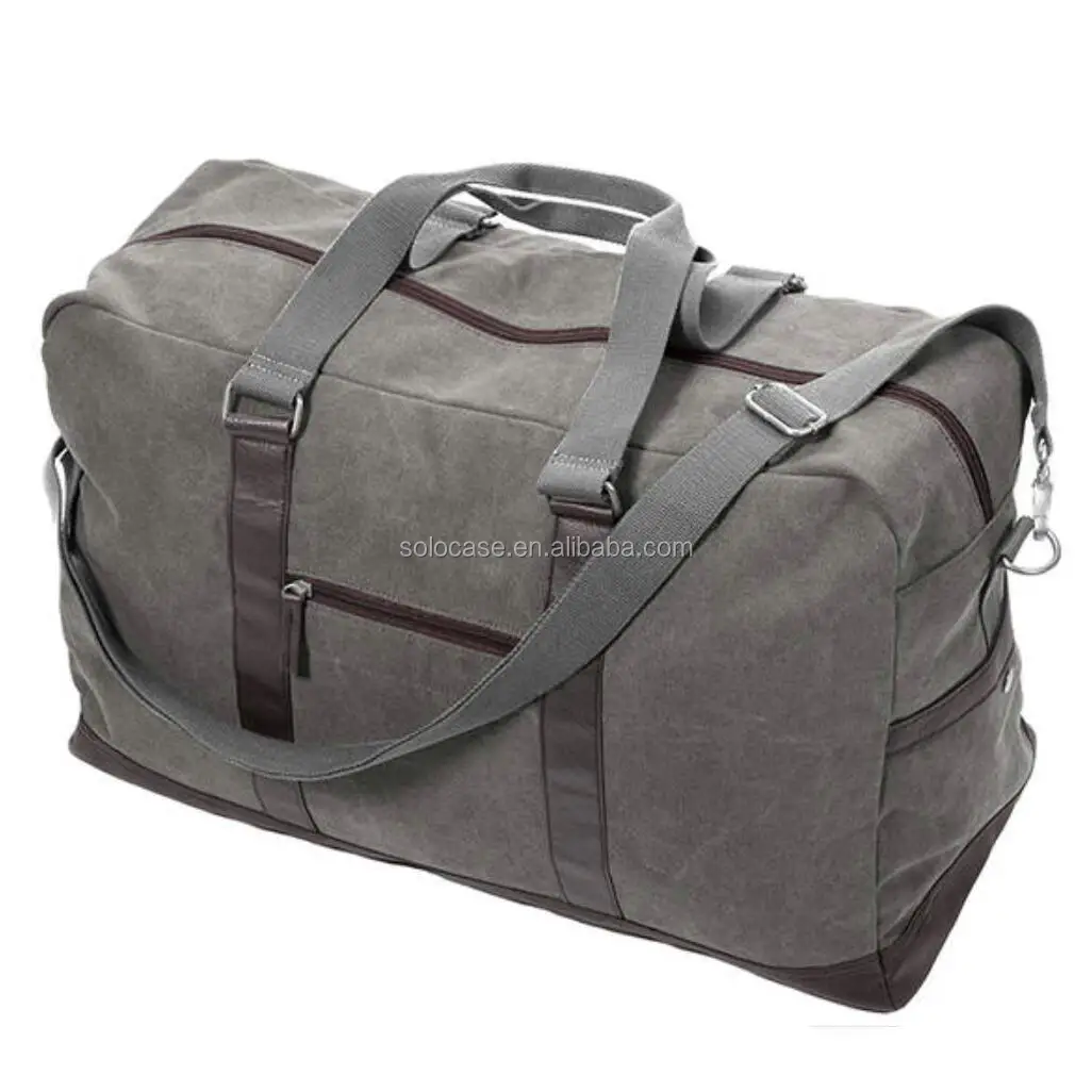 Waxed Canvas Weekender Duffel Bag
