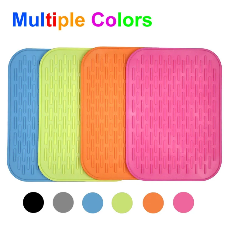 Renjia 23"x18" Black Sink Mat Dish Drainer Mats Kitchen Drying Mats For