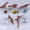 3-15cm Hot wholesale Bottle mouth transparent ball with sequins and butterfly ornament ball Christmas decorations