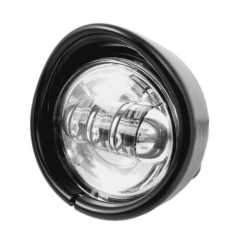 WUKMA Motorcycle Accessories 4.5" Auxiliary Lights Passing Lamp Decorate Trim Ring Visor Style for Road King Street Glide