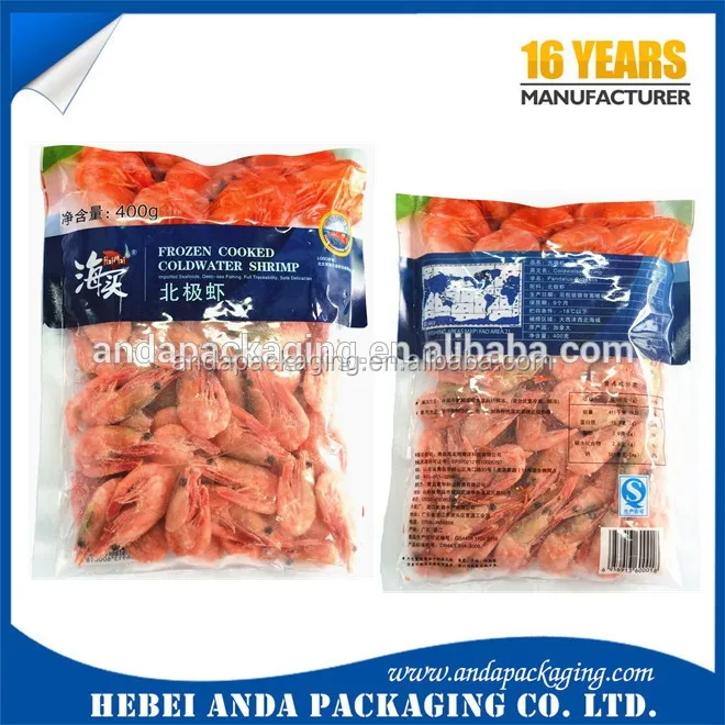 Vacuum Frozen Shrimp Packaging Bag Food Ng Bags Vacuum Frozen Shrimp Packaging Bag Food Ng Bags Plastic Material For Sea