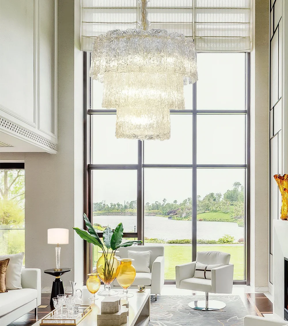 Modern Design Glass Pendant Light Handmade Glass Chandelier for Hotel Living Room