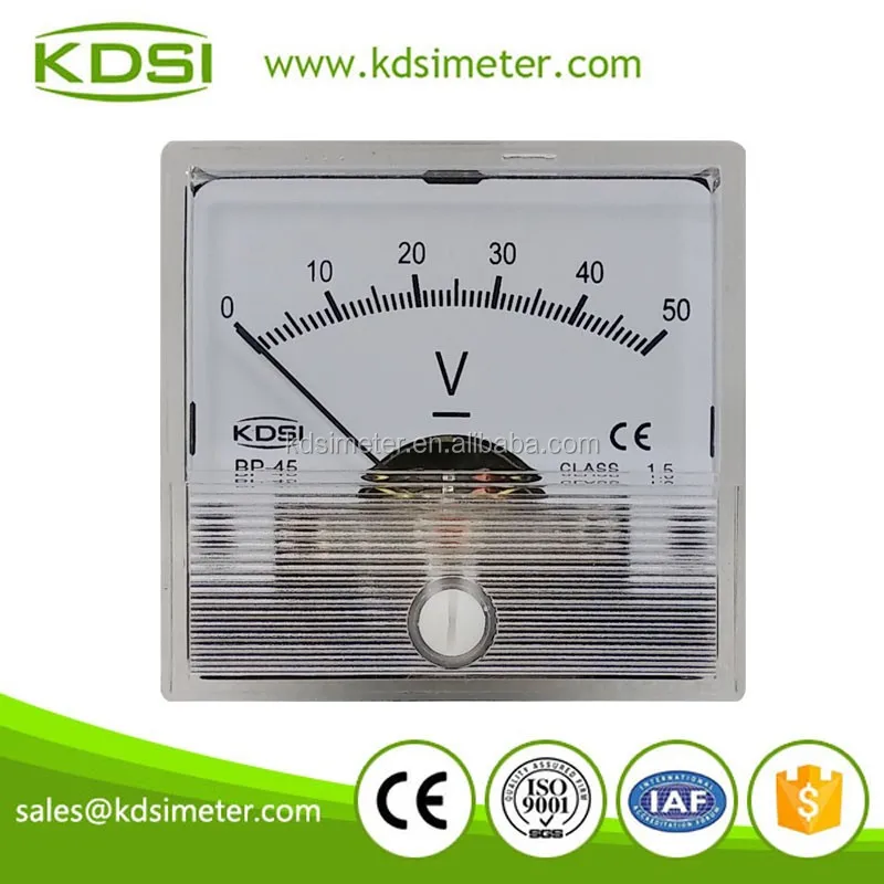 Kdsi Measuring Instrument Analog Dc 50v Voltmeter Amp Volt Meter - Buy ...