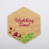 Wood laser cutting custom shape Save the Date for wedding supplies