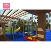 Kids kindergarten nursery child-care centre outdoor playground plastic wooden slide climb equipment design