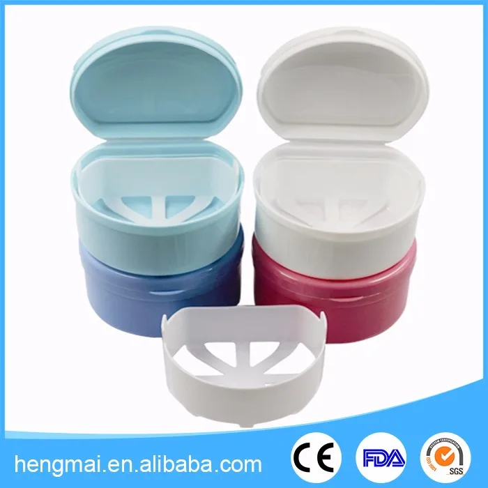 Dental Containers For Dentures Denture Store Box With Net Denture Case