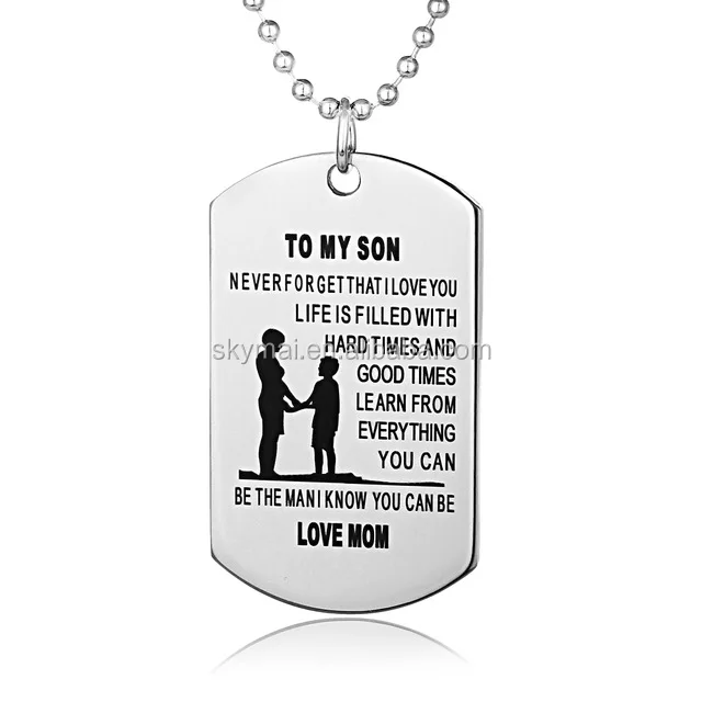 engraved dog tags for son