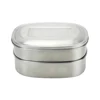 NI148 Double Layered Lunch Box Metal 1000ml Silicone Seal Ring Stainless Steel Lunch Box Multifunction