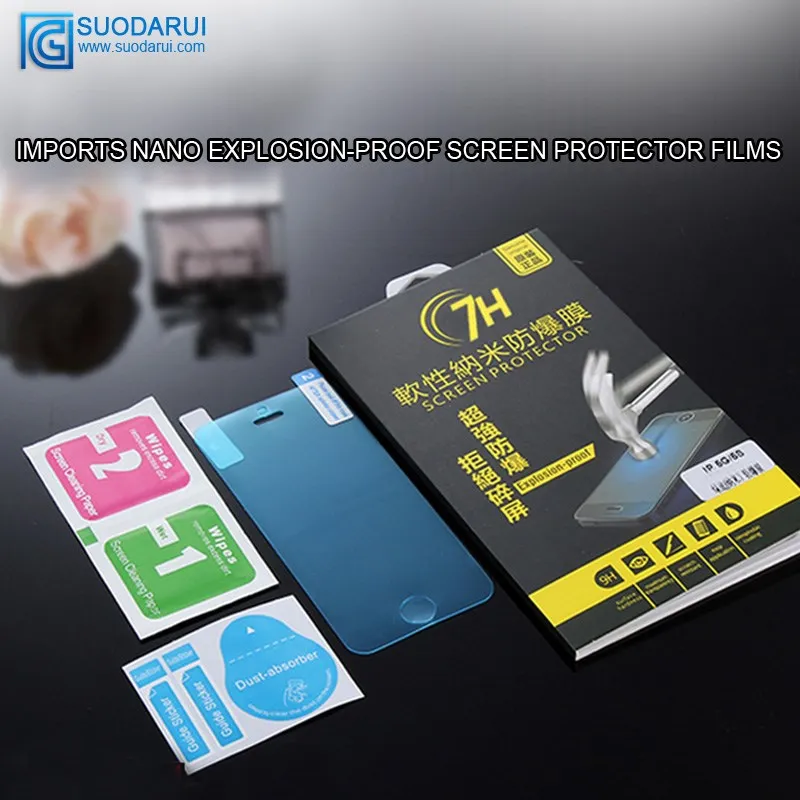0.26mm 7H Explosion-proof soft Nano-coated Films for LG G5 screen protector better than glass film