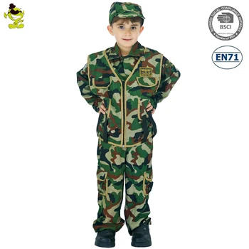 Carnival Party Dress Children Camouflage Soldier Costumes Child Army ...
