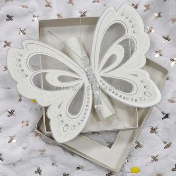Fncy Crystal Butterfly Wedding Invitations Cards With Box Buy New