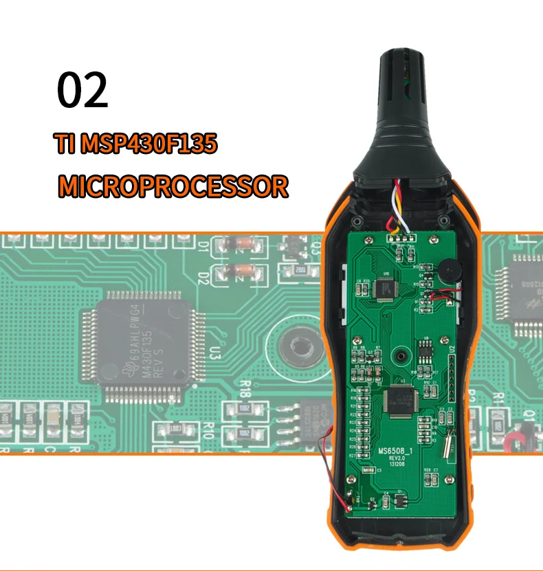 Ambient/ Wet Bulb/ Dew Point Temperature/Relative Humidity Digital Humidity & Temperature Meter MS6508