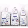 Hot new OEM print Suitcase trolley case ABS/PC Printed Travel Spinner luggage bag