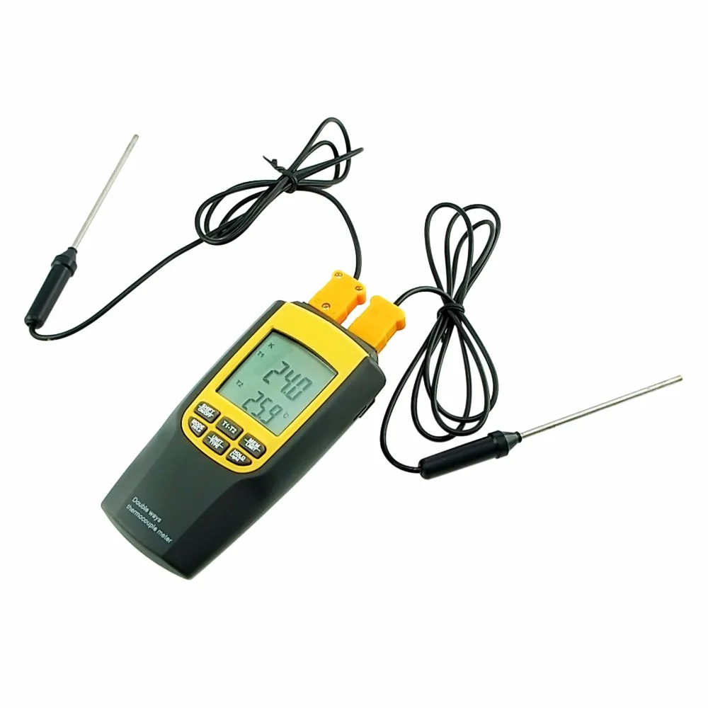 Digitale k/j type thermokoppel thermometer 4 sondes temperatuur testertemperatuur instrumenten