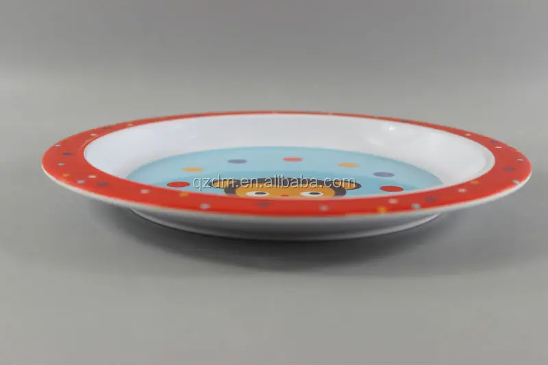 100% Melamine Kids Dinner Plate Lunch Plate Unbreakable