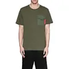 OEM Wholesale Men 2019 Summer Army Patch Pocket On The Chest And Back Crew Neck Short Sleeves Tee