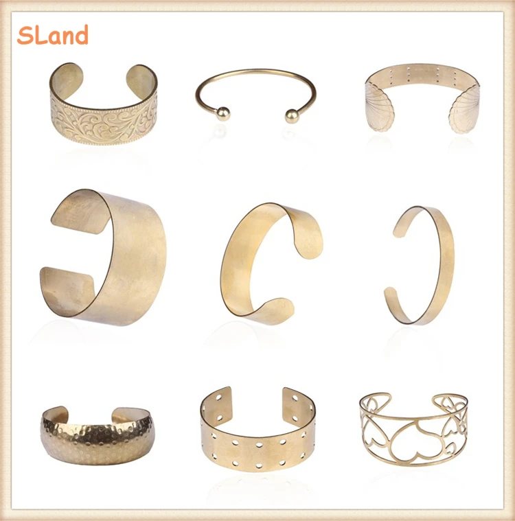 Sland Jewelry Manufacturer Cheap Wholesale Raw Brass Bangle Bracelets