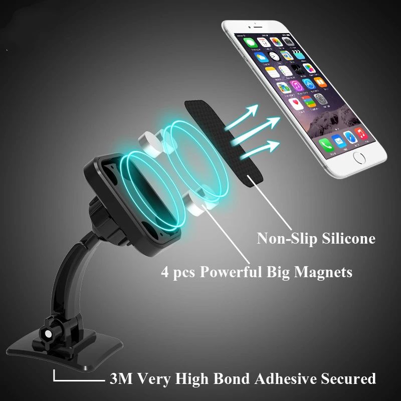 New Magnet Dashboard Magnetic Car Mount Holder smart phone car holder 360 rotating car dashboard Holder