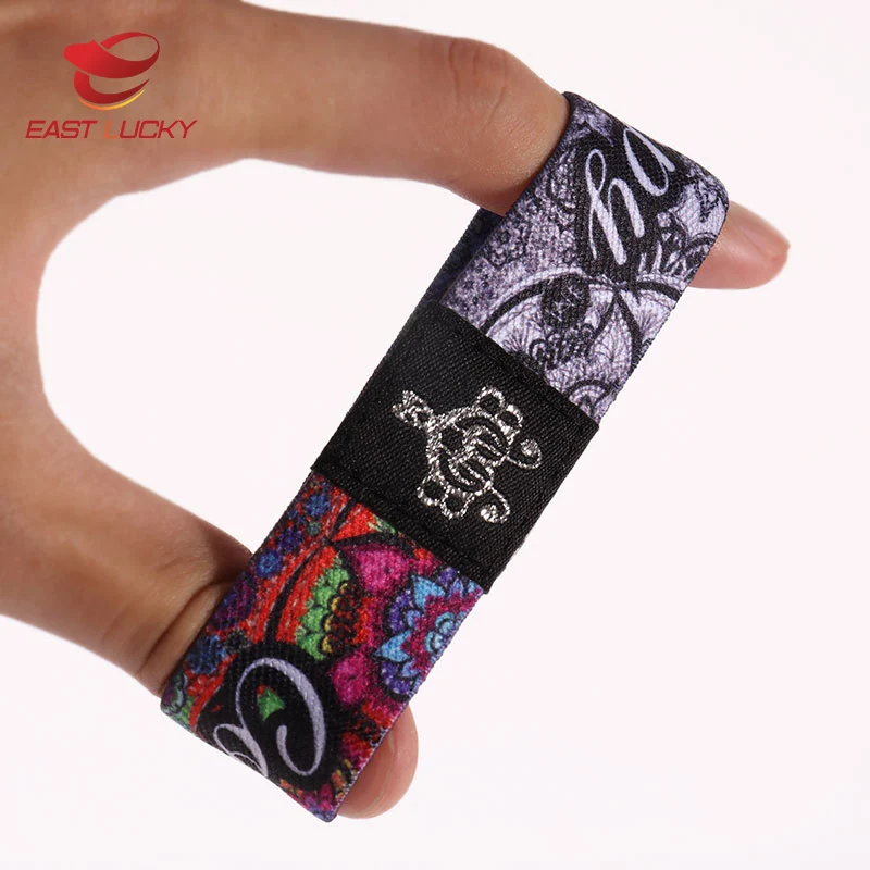 Wholesale Giveaways Sublimation Elastic Ribbon Wristband Customisable