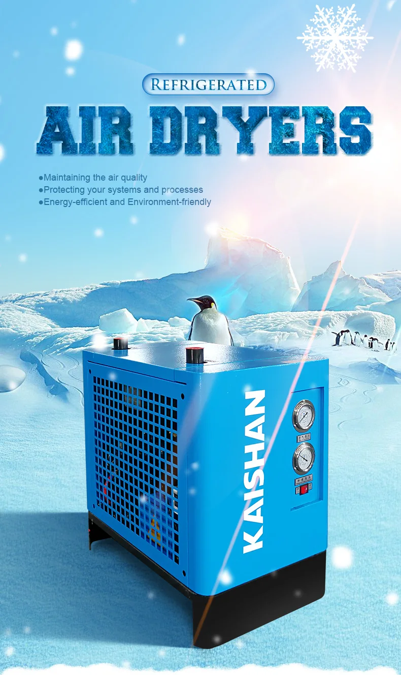 Industrial electric refrigerated compressed air dryer for 15hp air compressor