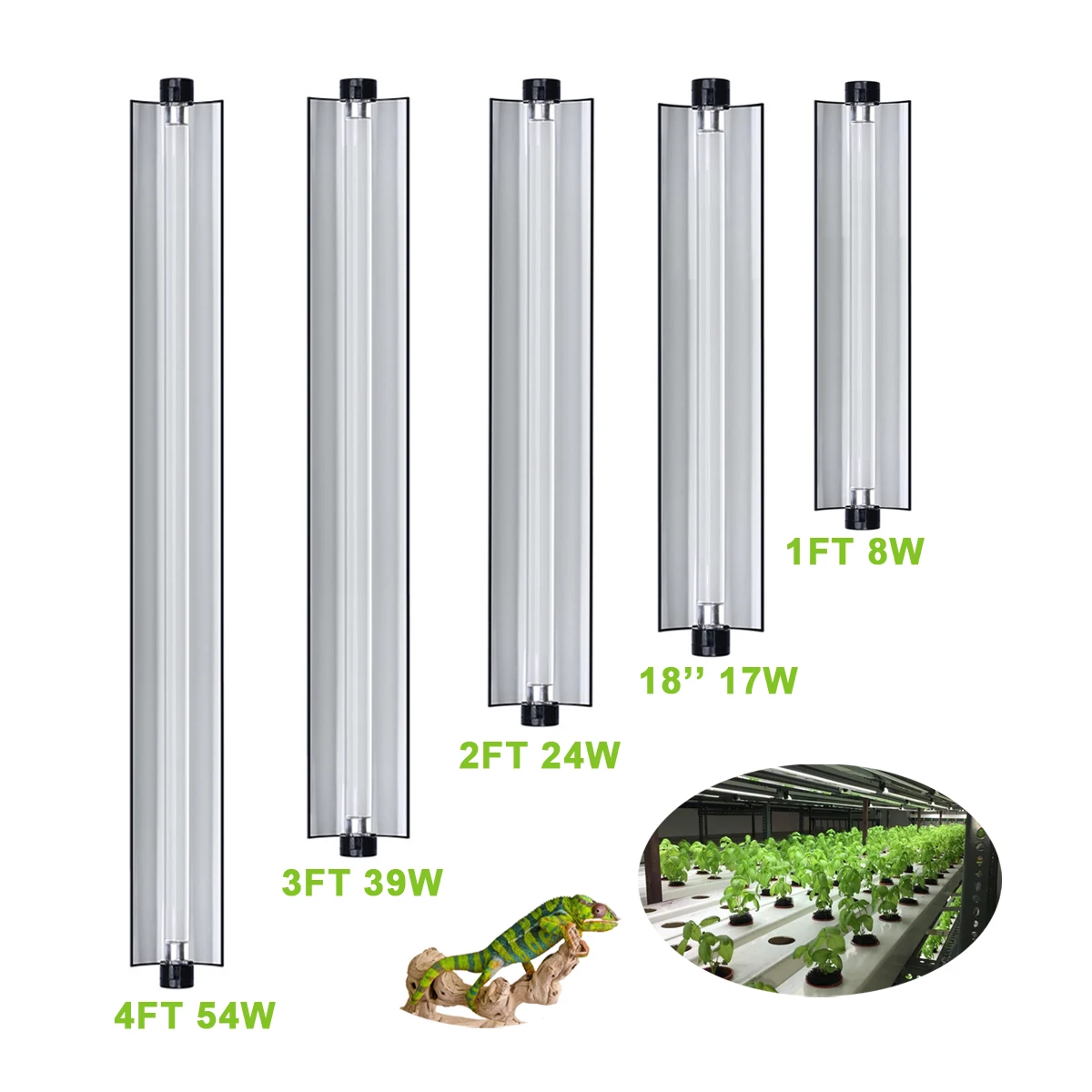 T5 Nanotech Reflector Combo 60cm (24 Inch) t5 fluorescent bulb 24w 6400k plants lighting fixture Habitat Lighting