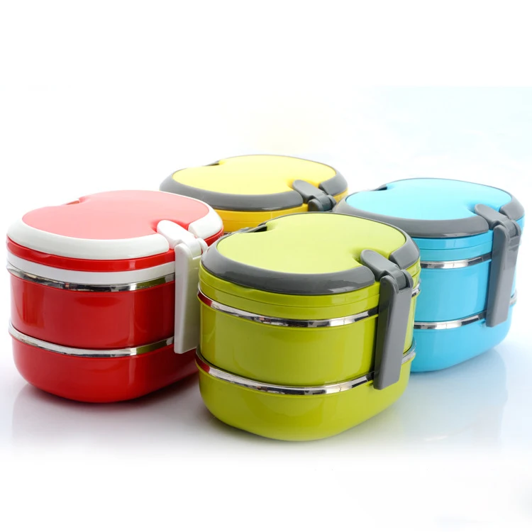 Colorful Stainless Steel Triple-layer Insulated Tiffin Lunch Box - Buy ...