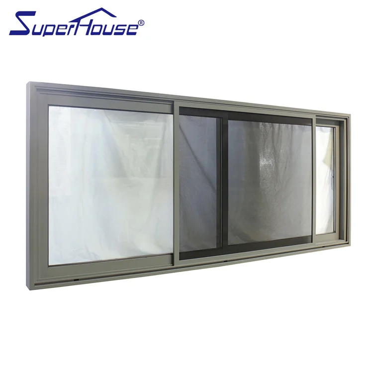 Superhouse AS2047 australian Standard Slim frame aluminum sliding windows for salewith double glass