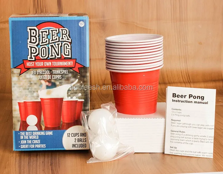 Oz Pvc Box Package Beer Pong Drinking Game With Beer Cup And Balls Set Disposable Buy Beer