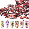 Round Shape Metallic Matte Colors Nail Art Sequins Confetti 1mm & 2mm & 3mm Mix Nail Glitter Flake