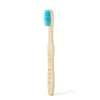 Fancy custom logo short handle flat soft children toothbrush bamboo material