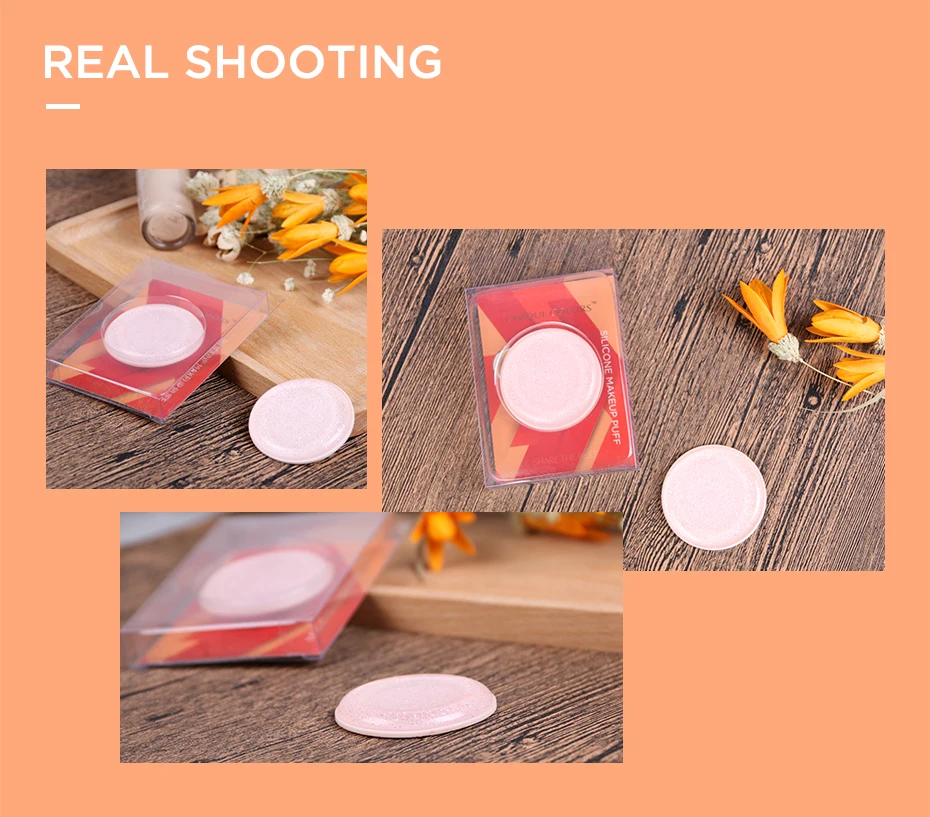  Free Sample Beauty Tool Glitter Silicone Makeup Sponge Puff