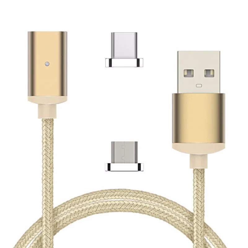 High Quality 3in1 Nylon Braided Usb C Strong Magnetic Charging Cable With Led light For Samsung /type-c /6s 7plus - ANKUX.COM