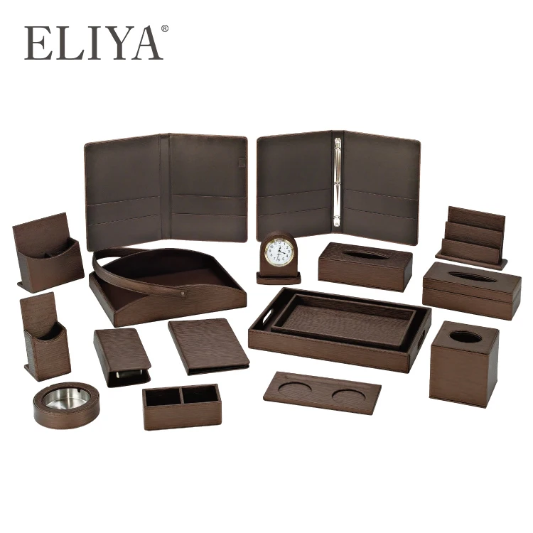 Hotel and Restaurant Supplies Leather Desk Accessories with Customized Logo