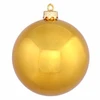 Yellow frosted globe glass Christmas tree ball ornaments