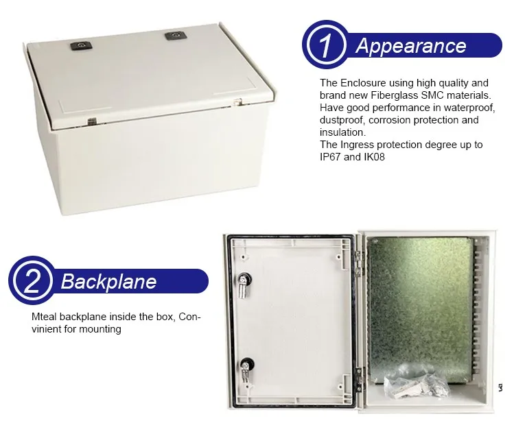 Ik08 Ip67 Outdoor Electric Fiberglass Power Supply Distribution
