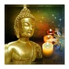 Wholesale light up led candles mural decor buddha oil painting on canvas