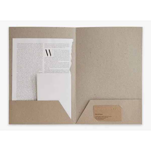 Office A4 Document Presentation Folder Handmade Cardboard File Paper