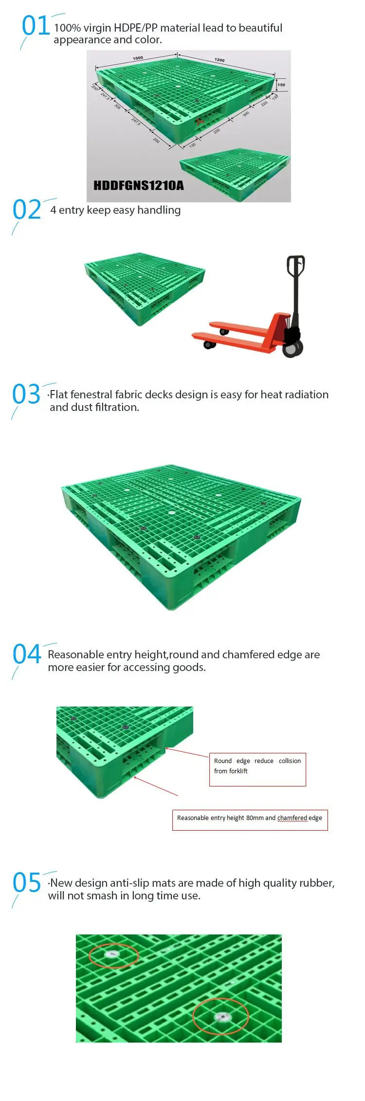 Heavy Duty Large Stackable Double Sides Hdpe Plastic Pallet For Sale Buy Heavy Duty Double 3179