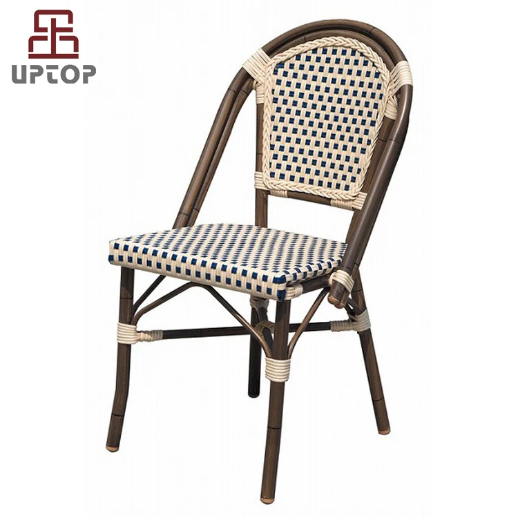 All weather outdoor garden patio rattan french style bistro chair