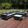 Hotel patio Factory wholesale aluminum sectional sofa outdoor garden combined L shaped lounge Patio sofa furniture