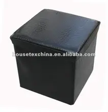 cheapest! black crocodile foldable storage ottoman/pouffe