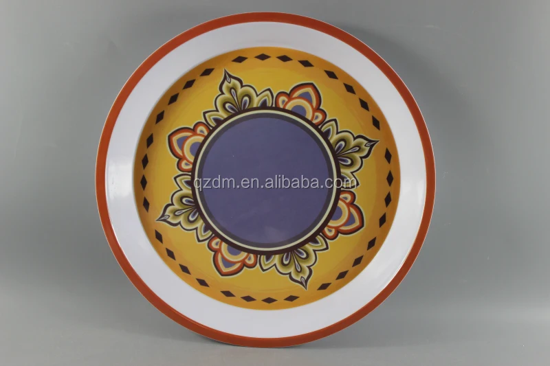 Plastic round tray Melamine serving tray