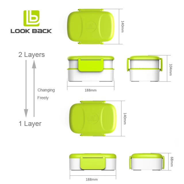 Amazon Hot Selling Plastic Lunch Box/plastic Bento Box /plastic