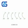 stainless steel extended bend pole imitated pearls ear piercing belly ring for animals