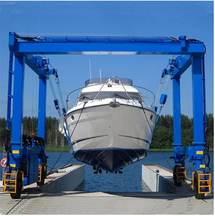 nucleon brand 100tons boat lifting shipyard crane marine travel