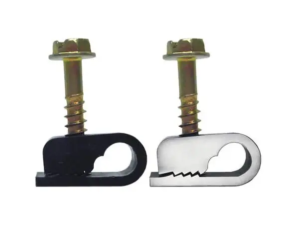 Dual Coax Cable Clips with Screw