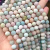 DIY Bracelet Natural Gemstone Beads Morganite Frosted Round Beads