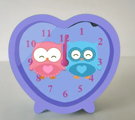 Heart Shaped Novelty Kids Analog Quartz Table Alarm Clock