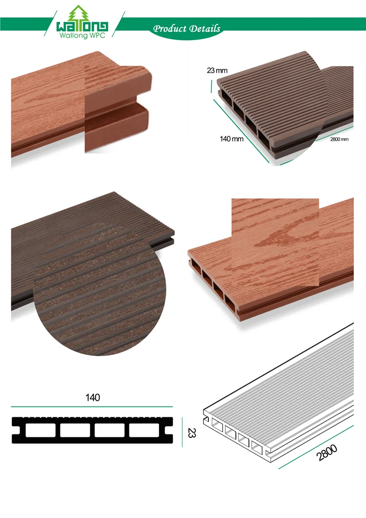 Modern style no splinter highly impact resistant wpc wood floor for boat